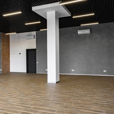 Blank walls in empty loft style industrial office for background